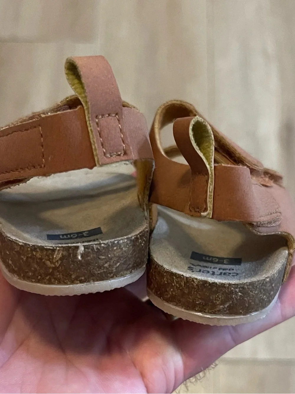 Carter’s Child of Mine Brown Baby Sandals 3-6 Months